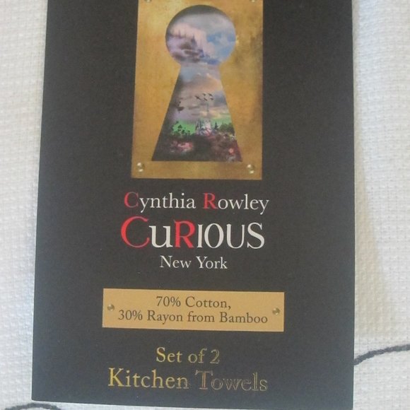 Cynthia Rowley Curious Two Grooms Skeleton Tux groomsmen Kitchen Towel Set of 2 - Picture 4 of 5